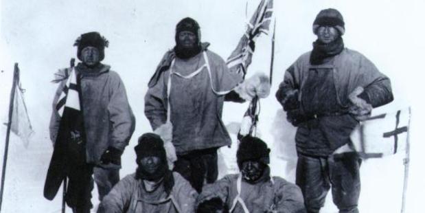 Robert Scott (rear, centre) and his crew meticulously detailed their findings. Photo / National Maritime Museum of London