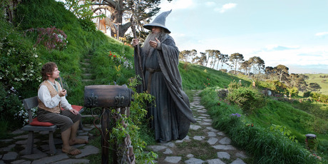 Gandalf and Bilbo Baggins in The Hobbit: An unexpected Journey. Photo / Supplied