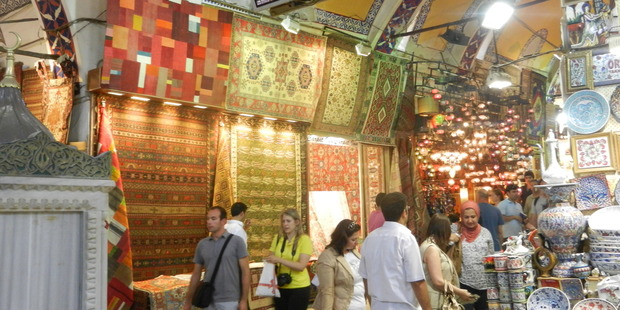 Inside Istanbul's Grand Bazaar. Photo / Simon Winter