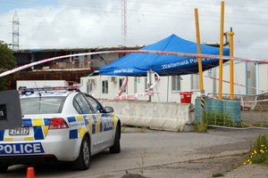 crime scene at Selwood Road Henderson at which Charanpreet Dhaliwal died. Photo / Doug Sherring