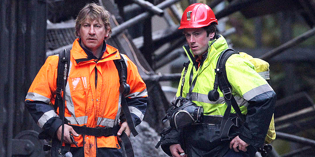 Mines Rescue staff enter the Pike River Mine for the first time since the mine explosions which killed 29 workers. Photo / File photo