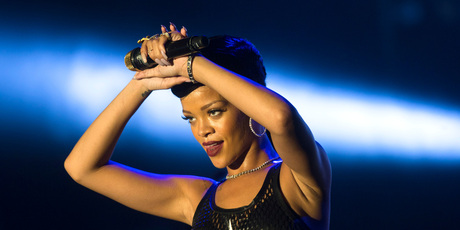 Rihanna performs during the fifth stop of her seven day, seven country tour. Photo/AP