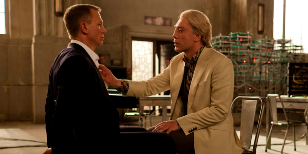 Daniel Craig and Javier Bardem in a scene from Skyfall. Photo/AP