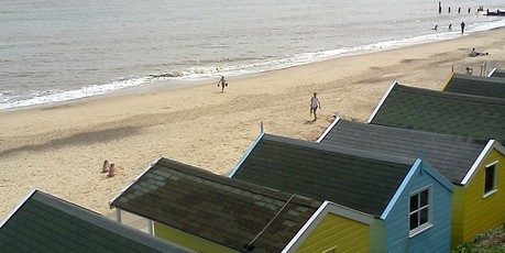 Southwold's beach huts. Photo / Jill Worrall