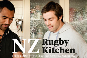 Victor Veto and Conrad Smith contribute to a new cookbook for the NZ Rugby Foundation.Photo / Supplied