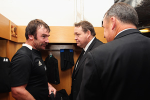 All Black hooker Andrew Hore (left) will effectively get a three-match discount on whatever ban he cops. Photo / Getty Images