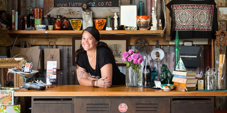 Yvonne Clifton from Rummage collectables store. Photo / Babiche Martens