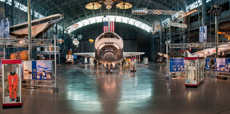 Space Shuttle Discovery is the headlining star at the Smithsonian's Udvar-Hazy Centre. Photo / NASM