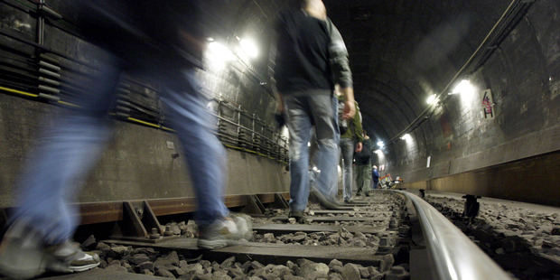 The D-E subway tunnel, the only subway connection between the networks of East and West Berlin, was used as an escape route when the Berlin Wall first went up. Photo / AP