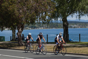 Competitors take part in the Lake Taupo Cycle Challenge