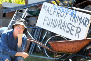 Ruth Thomas was "gutted'' to wake up yesterday morning to find thieves had stolen items which were to be turned into scrap metal to raise money for Rotorua Montessori. Photo / Ben Fraser