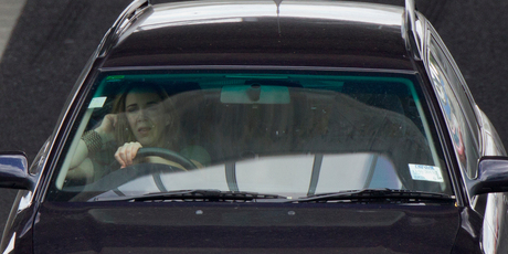 A driver talking on their cell phone whilst driving north on SH1. Photo / Sarah Ivey