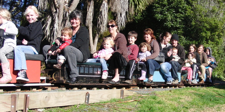Children enjoy the Hamilton Miniature Railway. Photo / Supplied