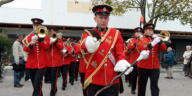 The New Zealand Army Band. Photo / Wanganui Chronicle