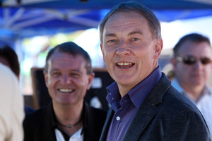 Phil Goff goes for a campaign walkabout at Otara Markets in November, 2011. Photo / Janna Dixon