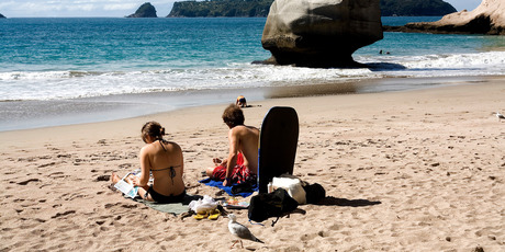 The Coromandel and Bay of Plenty are good bets for steady sunshine this summer. Photo / APN