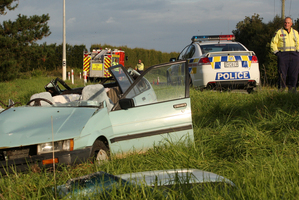 The crash that led to Eileen Farquer's exposure as a benefit fraud. Photo / Joel Ford