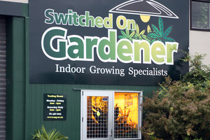 Switched On Gardener shop on Lower Dent St, Whangarei, was searched as part of Operation Lime. Photo / John Stone