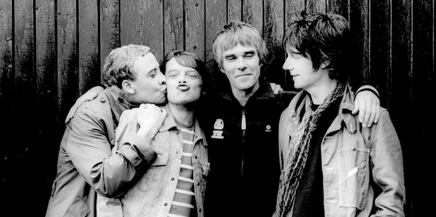 Ian Brown and John Squire patched up their differences to reunite the Stone Roses. Photo / Supplied