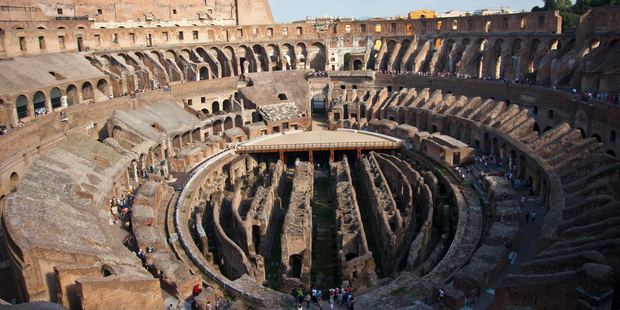 Looking down on the Colosseum, Rome. Photo / Supplied