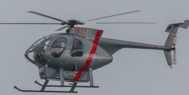 Tax-dodgers be afraid. Be very afraid. "This helicopter has been flying around Herne Bay for a couple of hours on Monday and by the sound of things has even been landing in various places! Has the IRD got a new flying squad launching Sunday lunchtime raids?" wonders Rob Webb. Photo / Supplied