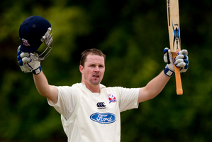 Colin Munro was busy with the bat as he recorded 118 for Auckland. Photo / Greg Bowker