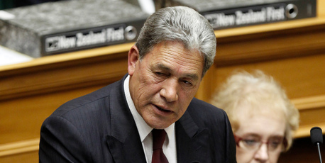 Winston Peters announces he has expelled Brendan Horan from the NZ First caucus. Photo / Mark Mitchell