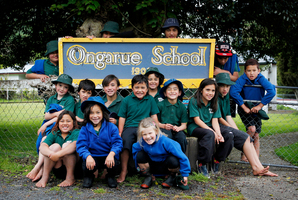 Students from Ongarue Primary School a small town north of Taumarunui. Photo / Christine Cornege