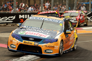 Will Davison shows a will and a way, winning yesterday. Photo / Getty Images