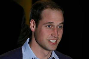 Prince William leaves the London hospital where his wife is being treated for morning sickness.Photo / AP