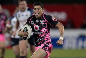 NZ Warriors fullback Kevin Locke in action. Photo / Brett Phibbs