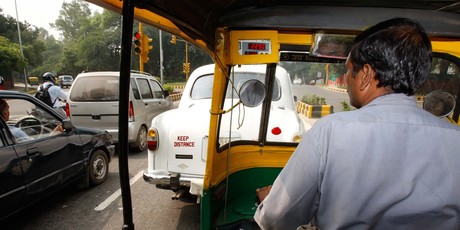 Hyderabad's tuk-tuk drivers, or auto-wallahs, navigate the busy city streets with panache. Photo / Brett Phibbs