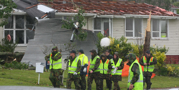 Devastation on Wallingford Way, Hobsonville, after the tornado. Photo / Chris Gorman