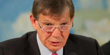 Reserve Bank Governor Graeme Wheeler has refuted the Greens' claim the central bank is biased towards Australian-owned banks. Photo / Mark Mitchell
