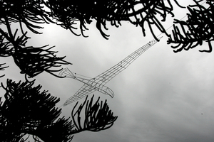 Manurewa by artist Fred Graham was named after the homemade plane that made the first successful powered flight in New Zealand in 1911. Photo / Dean Purcell