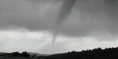 Tornadoes cannot be reliably predicted, with warning times in tens of minutes at best. Photo / George Richards