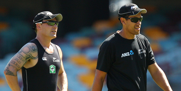Brendon McCullum (L) and Ross Taylor (R). Photo / Getty Images.