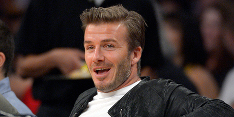 David Beckham at a Los Angeles Lakers game. Photo/AP