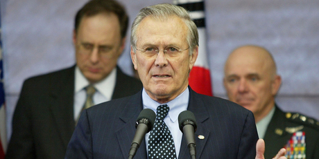 Donald Rumsfeld knew about 'unknown unknowns'. File photo / Getty Images