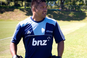 Keven Mealamu won't be seen in Super Rugby until late March, and has relinquished the Blues' captaincy. Photo / Getty Images.