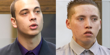 Murder accused Nicho Waipuka (left) and Manuel Robinson. Photo/ Mark Mitchell