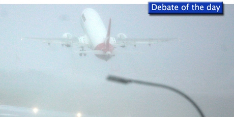 A Qantas flight takes off out of Wellington Airport. Photo / Tim Hales