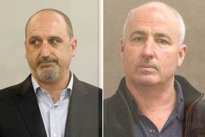 Peter Bennett (left) and Michael Quinlan were found guilty of dealing in cannabis-growing equipment. Photo / Greg Bowker