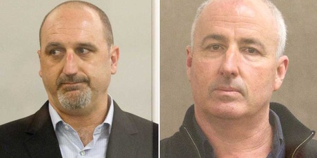 Peter Bennett (left) and Michael Quinlan were found guilty of dealing in cannabis-growing equipment. Photo / Greg Bowker