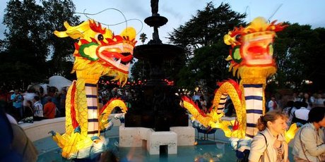 It's hot, steamy work being dragons at the (hopefully) hottest time of the year in Auckland. Photo / Natalie Slade