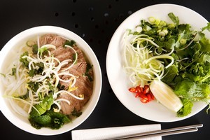 The beef pho on the menu at Hanoi Village is a highlight. Photo / Babiche Martens