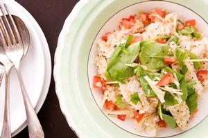 Chicken, ginger and quinoa salad. Photo / Babiche Martens