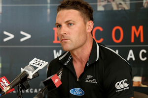 There's been plenty of time spent on the phone by Brendon McCullum in his whirlwind first few days as Black Caps captain. Photo / Martin Hunter.