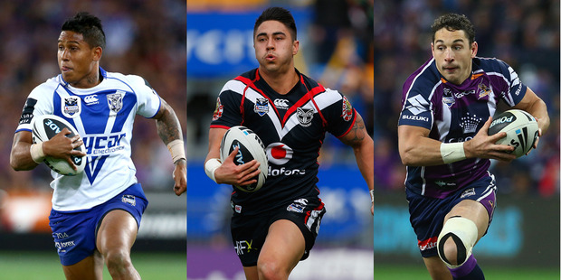 Ben Barba (L), Shaun Johnson (C) and Billy Slater. Photo / Getty Images.