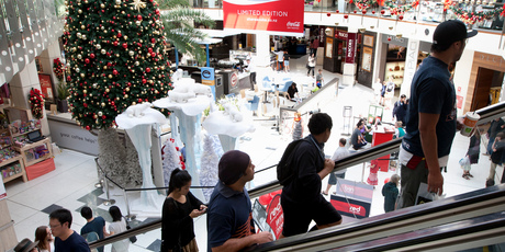 Christmas shopping has started early at Westfield St Lukes in Auckland. Photo / Natalie Slade